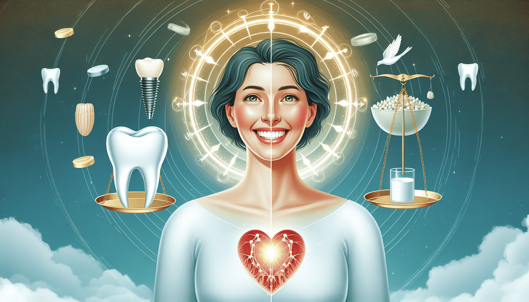 Illustration of holistic dentistry concept