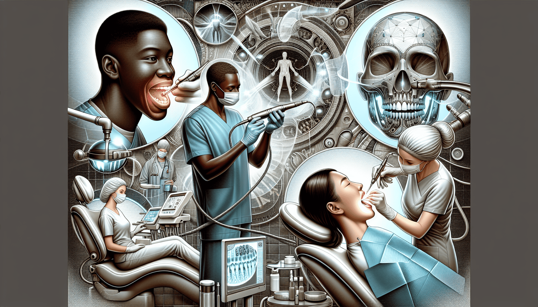 Illustration of advanced dental treatments by biological dentists