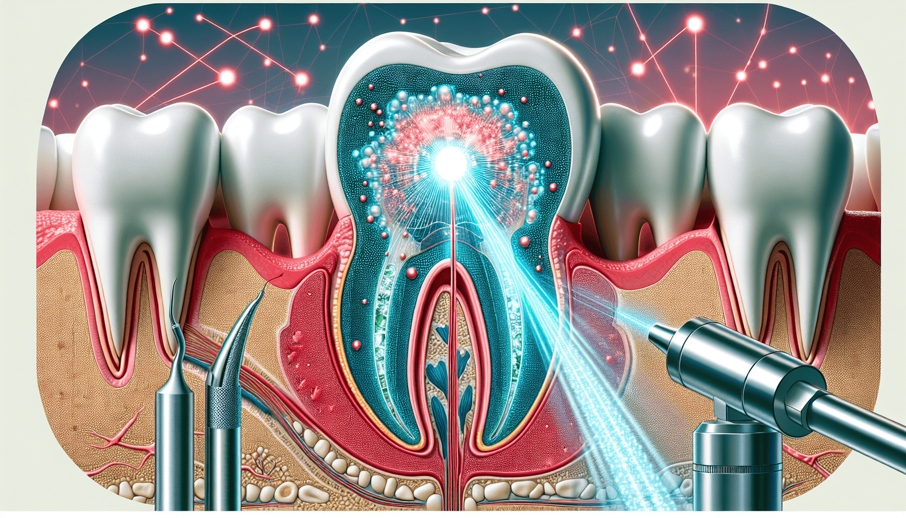 Illustration of minimally invasive holistic endodontics