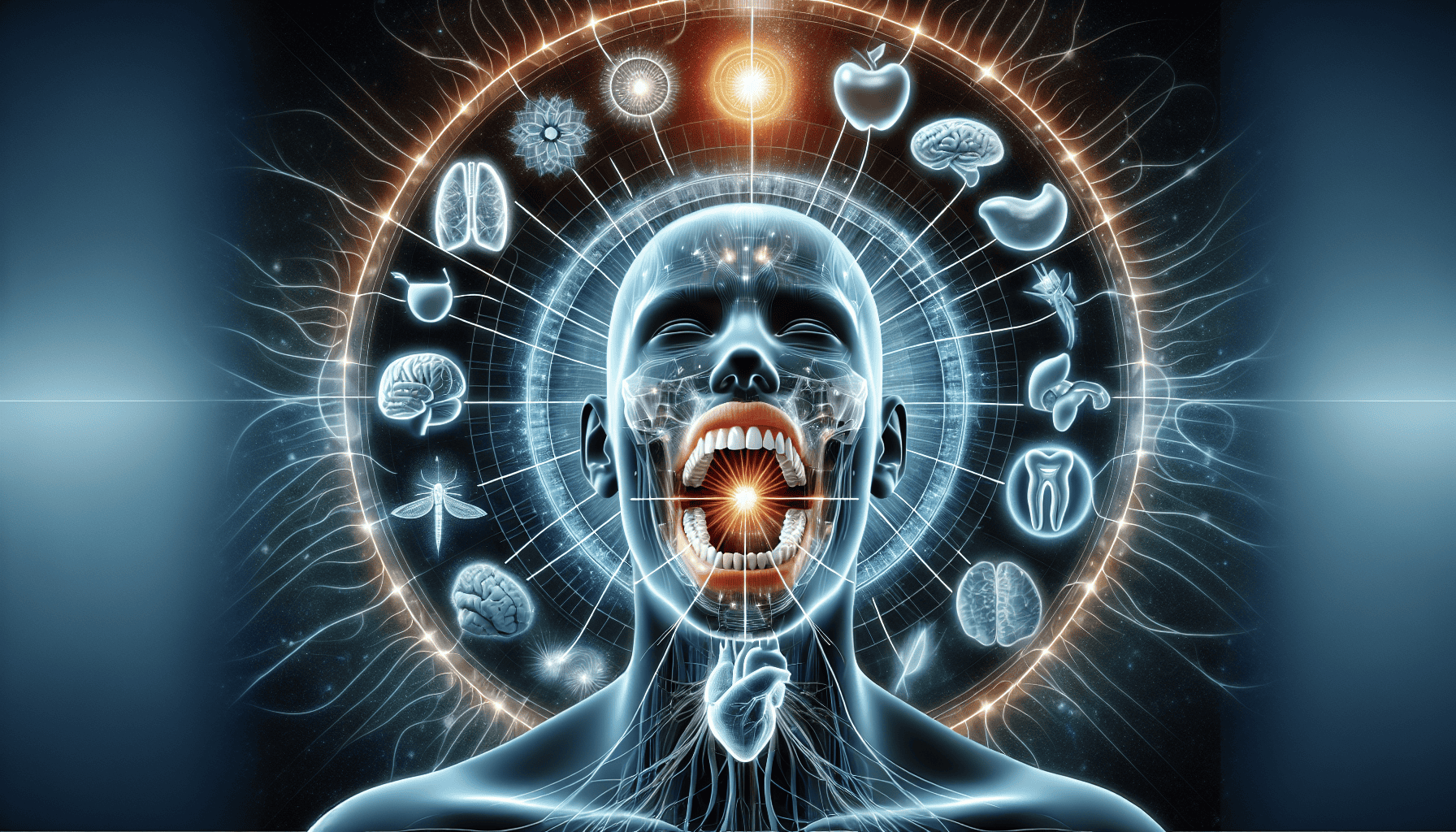 Illustration of mouth-body connection in holistic dentistry