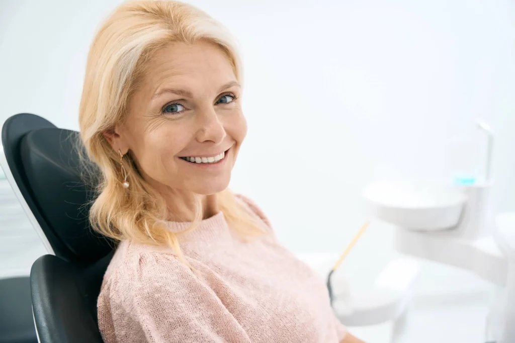 woman with Dental implants Montgomery County