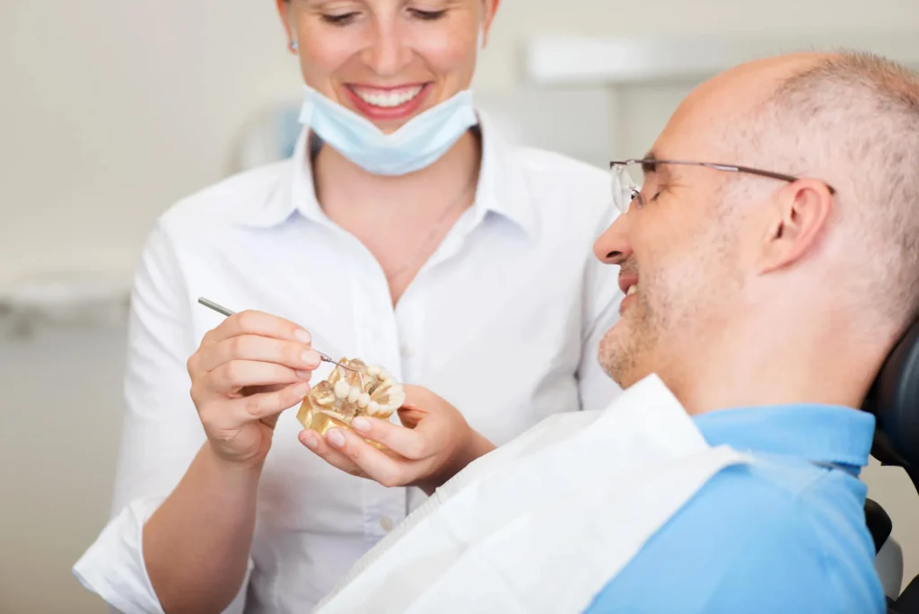 man getting Tooth implant burtonsville