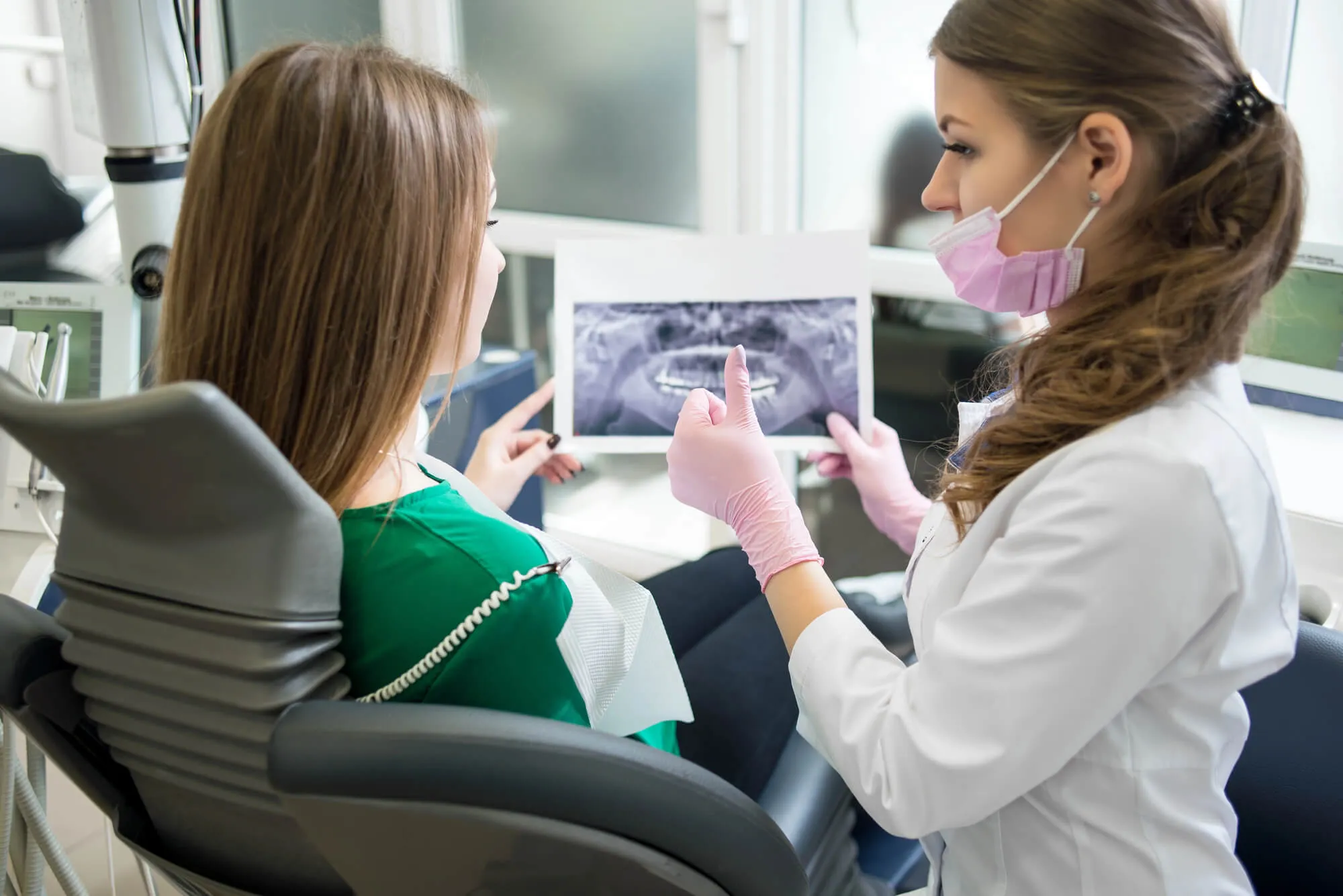 Emergency biological dentist and patient